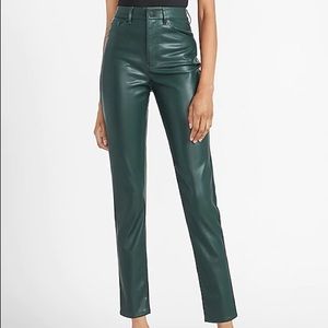 Express High Waisted Leather Slim Pant